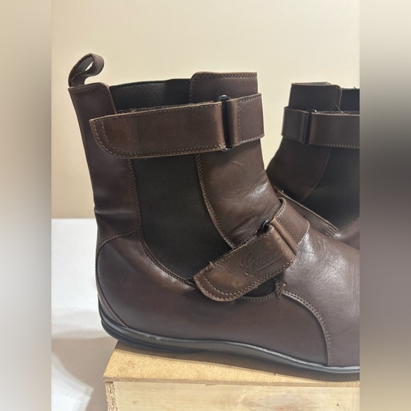 Used Gucci × Vintage GUCCI CHELSEA BOOTS Leather Ankle Boots Sz 13 - Picture 14 of 14